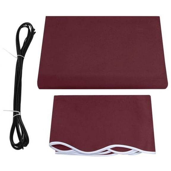 MCombo Patio Awning 10x8 Feet Fabric Replacement Sunshade Canopy for Retractable Awnings(Burgundy)
