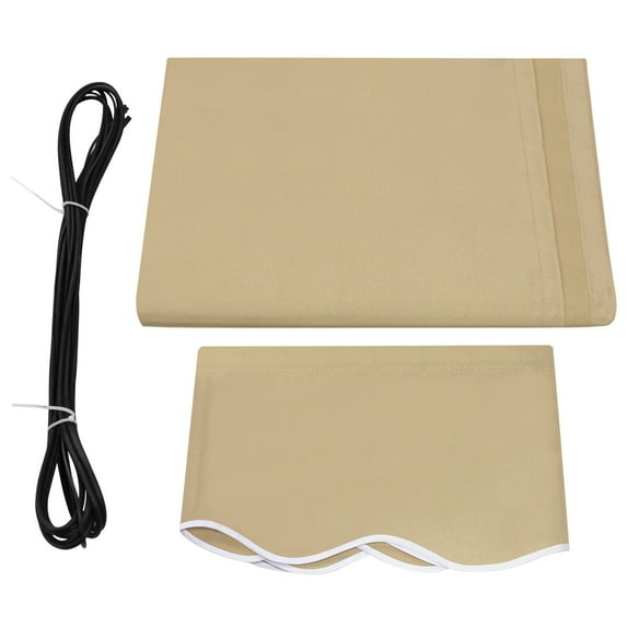 MCombo Patio Awning 12x10 Feet Fabric Replacement Sunshade Canopy for Retractable Awnings(Beige)