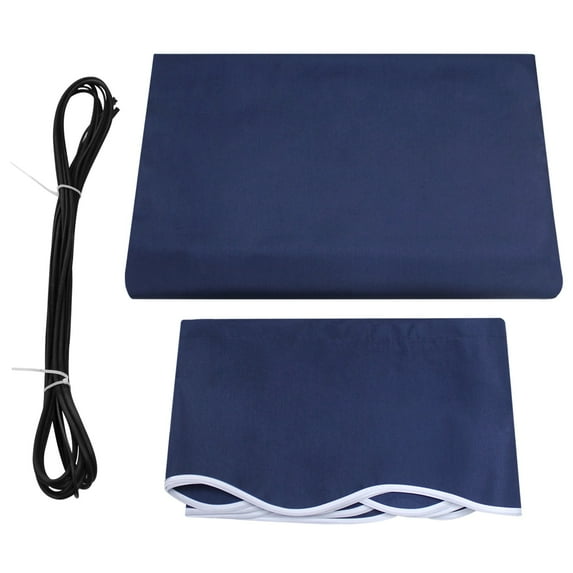 MCombo Patio Awning 12x10 Feet Fabric Replacement Sunshade Canopy for Retractable Awnings(Dark Blue)