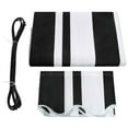 thumbnail image 1 of MCombo Patio Awning 12x10 Feet Fabric Replacement Sunshade Canopy for Retractable Awnings(White with Black Stripes), 1 of 10