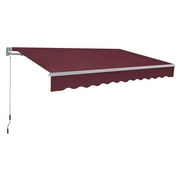 MCombo Patio Awning 8x7 Feet Sunshade Canopy for Manual Retractable Awnings, 4607 (Burgundy)