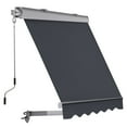 thumbnail image 1 of MCombo Patio Window Awnings 5'x8', Fully Assembled Manual Retractable Sunshade Canopy for Windows, 4137 (Dark Grey), 1 of 8