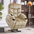 thumbnail image 1 of MCombo Power Lift Recliner Chair with Extended Footrest, USB Port for Elderly Seniors, Fabric(Beige), 1 of 9