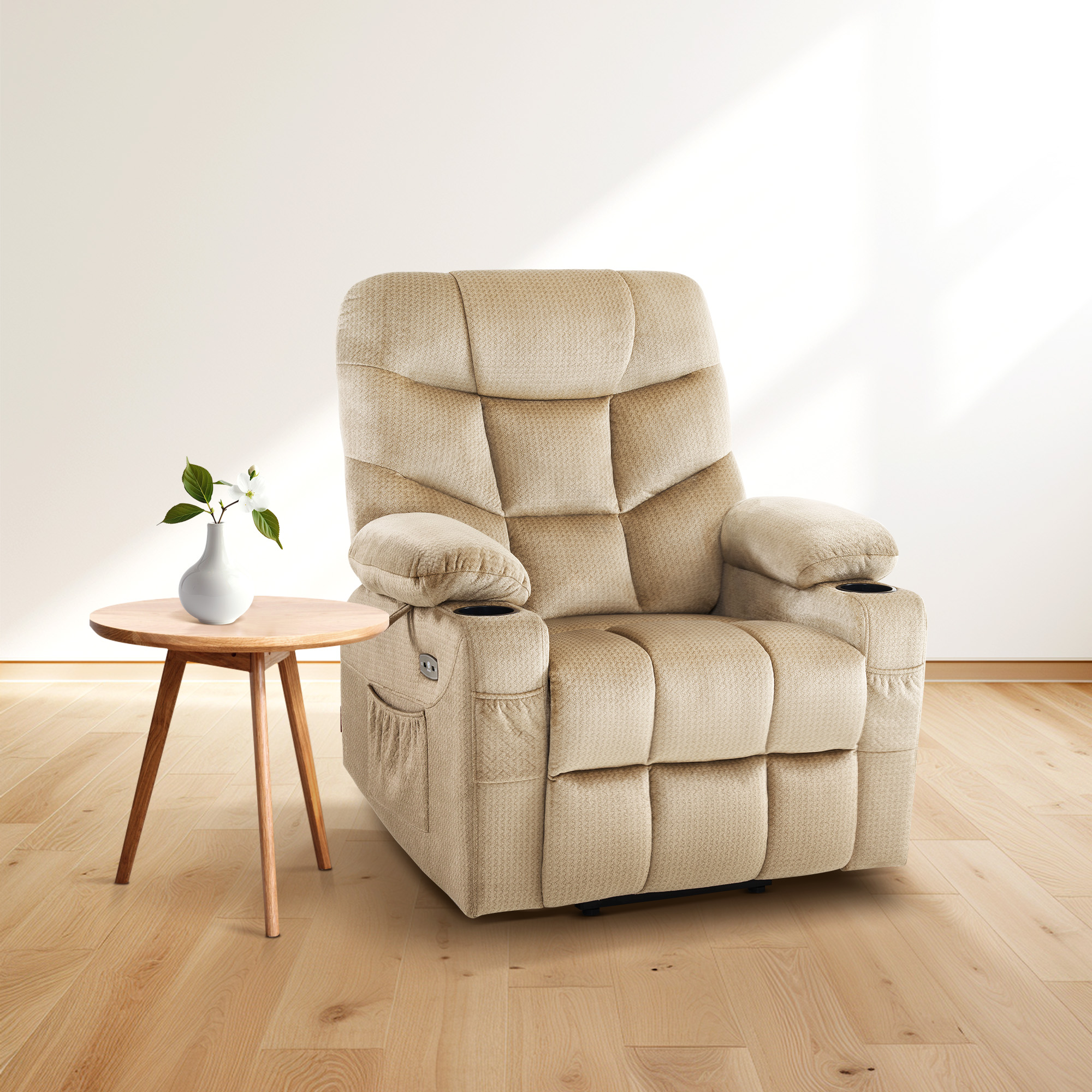 Power Lift Recliner Chair with Extended Footrest for Elderly