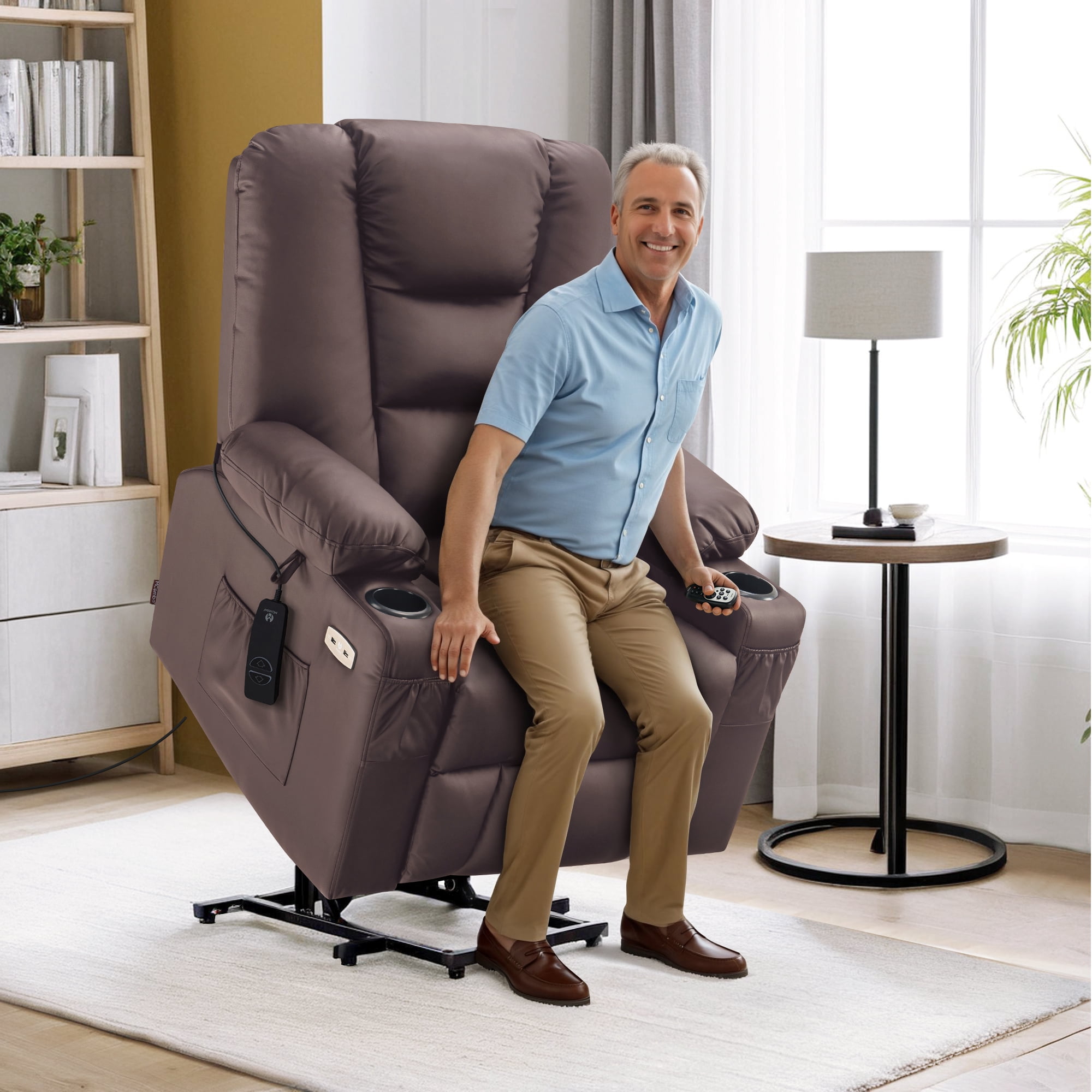 MCombo Power Lift Recliner Chair with Massage and Heat for Elderly ...