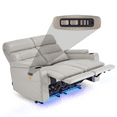 thumbnail image 1 of MCombo Power Loveseat Recliner Sofa with Adjustable Headrest, Electric Home Theater Seating with Hidden Armrest Storage, USB & Type-C Port, LED Light (Light Grey), 1 of 10