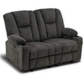Dual Electric Heat Reclining Loveseat with Massage, USB Port