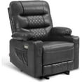 Power Recliner Chair, Electric Reclining with Heat and Massage for Adult, Cup Holder, USB