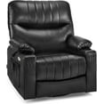thumbnail image 1 of MCombo Power Recliner, Electric Swivel Glider Rocker Recliner Chair for Nursery with Vibration and Heat, USB Ports, Cup Holders and Pockets, Faux Leather 7785, 1 of 6