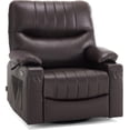 thumbnail image 1 of MCombo Power Recliner, Electric Swivel Glider Rocker Recliner Chair for Nursery with Vibration and Heat, USB Ports, Cup Holders and Pockets, Faux Leather 7785, 1 of 6