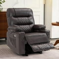 thumbnail image 1 of MCombo Power Recliner Faux Leather Living Room Electric Reclining Chair, No Lift, 621 (Dark Brown), 1 of 9