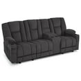 thumbnail image 1 of MCombo Power Reclining Sofa w/ Console and Massage USB Ports for Living Rooom Gray Fabric 6035, 1 of 9