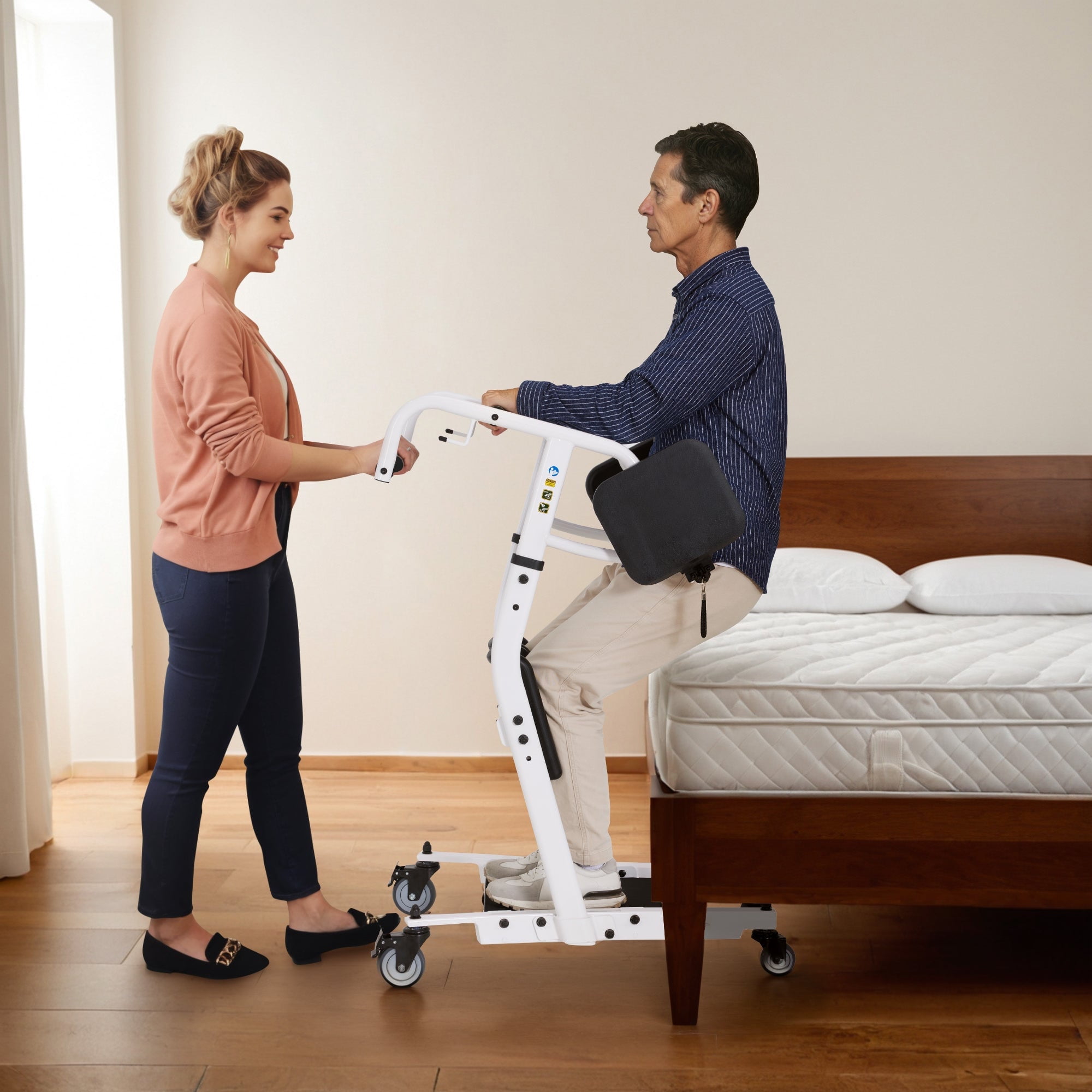 MCombo Sit to Stand Lift, Stand Assist Patient Lift Patient Transport Unit for Home Care and Elderly Use