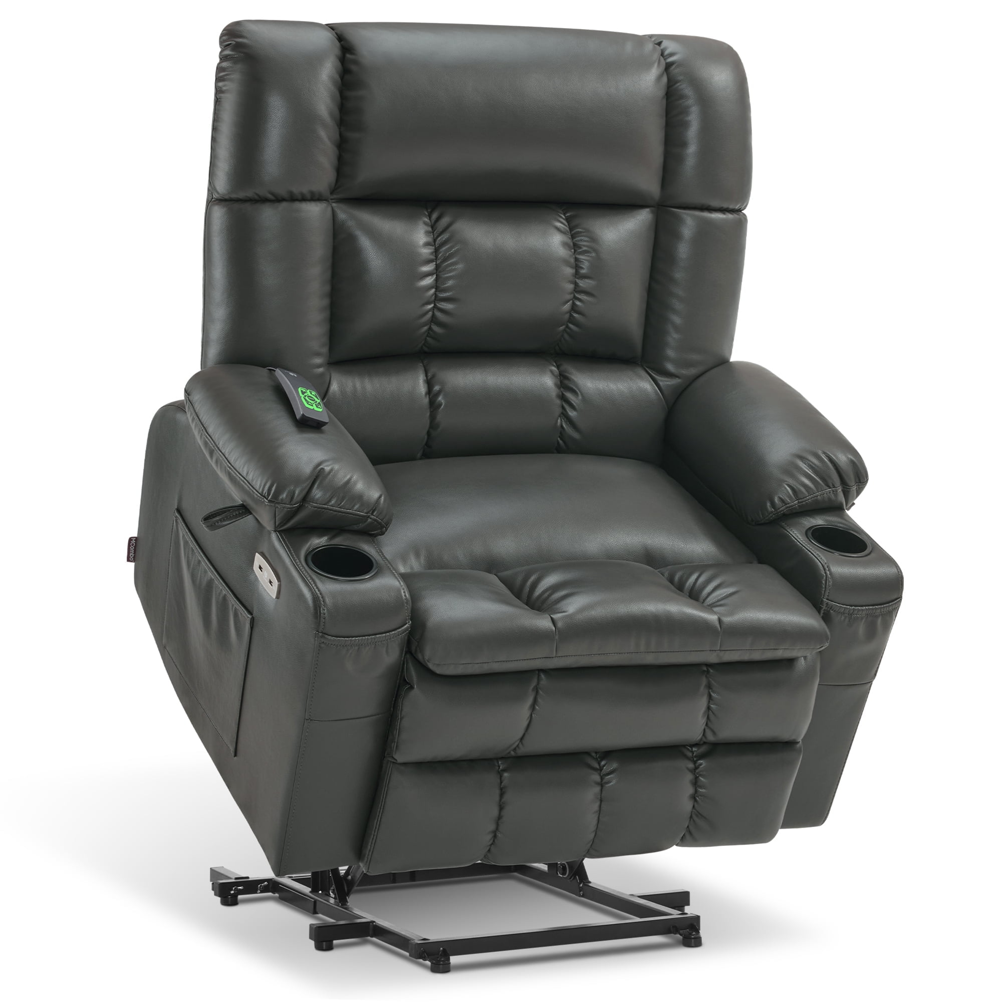 MCombo Small Dual Motor Power Lift Recliner Chair Sofa with Massage and ...