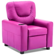 MCombo Toddlers Kids Recliner Chair with Cup Holder for Boys Girls 0-3 Age Group, Pink