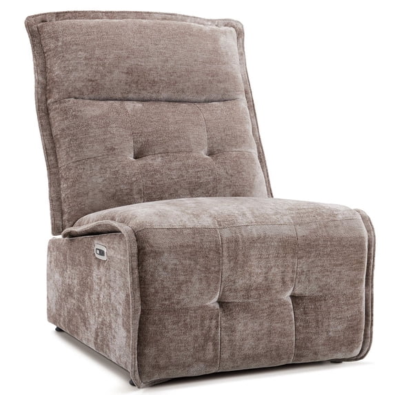 MCombo Wall Hugger Armless Power Recliner Chair, 29.5" Extra Wide Seat, Oversized Fabric Powered Reclining Sofa for Living Room, Small Space ALR01