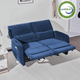 thumbnail image 1 of MCombo Wall Hugger Power Loveseat Recliner with Adjustable Headrest, USB and Type C Charge Ports, Navy Blue, 1 of 7