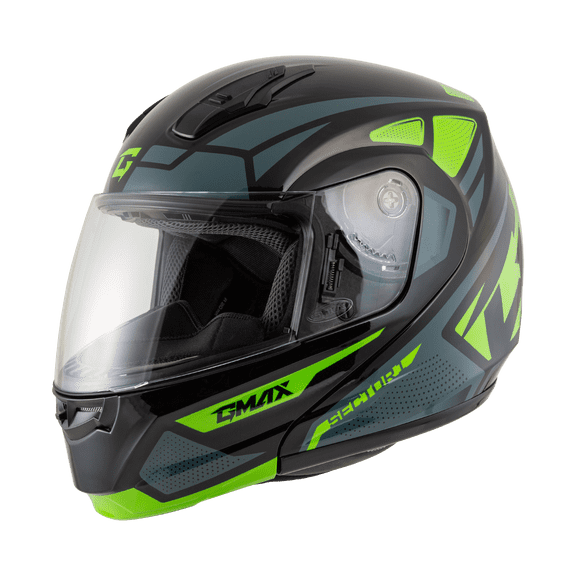 MD-04 SECTOR HELMET BLACK/GRN/WHT 2X