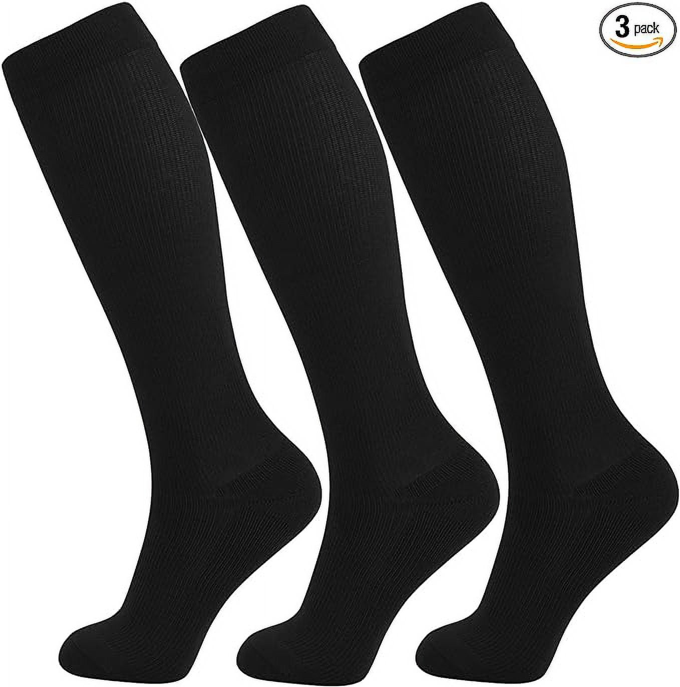 +MD 3 Pairs Bamboo Compression Socks 815mmHg for Women & Men Moisture