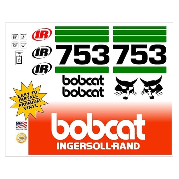 MD 753 Style A Decal Sticker kit fits Bobcat