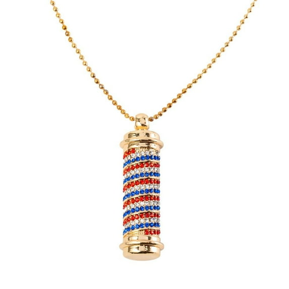 MD® Barber Pole Bling Necklace