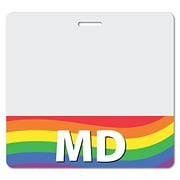 MD Duty Horizontal (20 Pack) - Spill & Tear Proof Cards - 2 Sided Printed Quick Role Identifier ID by