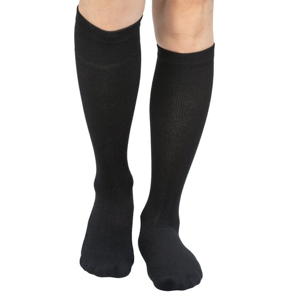 MD FootThera 3 Pairs Bamboo Compression Socks for Women & Men Circulation 8-15mmHg Cushion Support Stockings