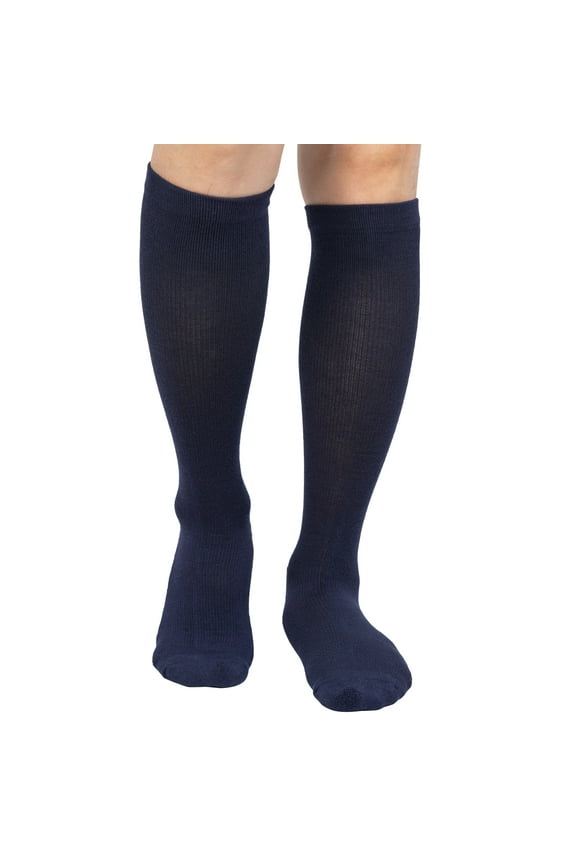 3 Pairs Bamboo Compression Socks for Women & Men Circulation 8-15mmHg Cushion Support Stockings