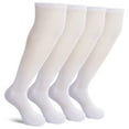 thumbnail image 1 of MD FootThera 4 Pack Extra Wide Non-Binding Diabetic and Circulatory Bamboo Over The Knee Socks with Cushioned Sole, 1 of 6