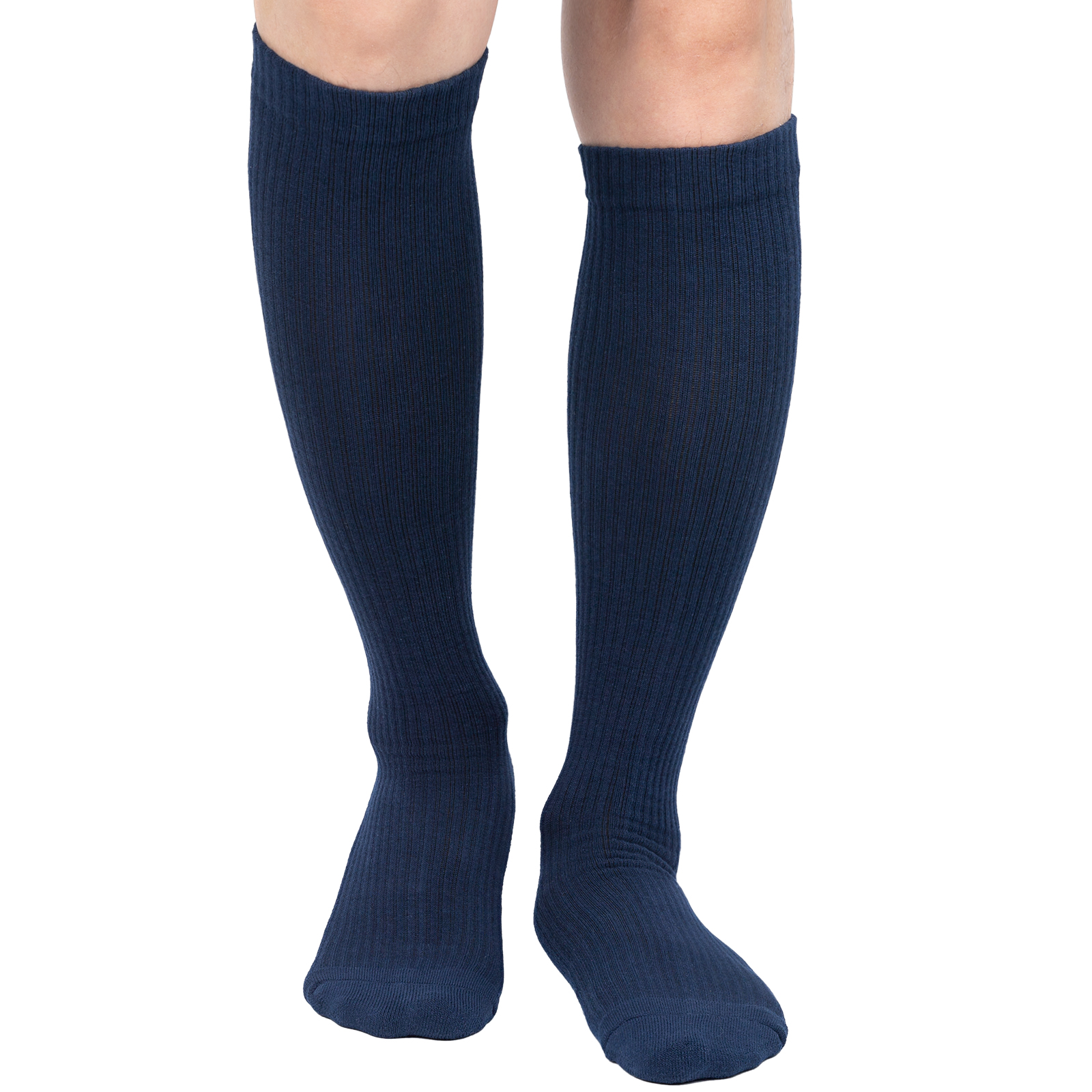 Wavsuf Socks for Men Clearance Solid Cotton KneeHigh Black 3 Pairs