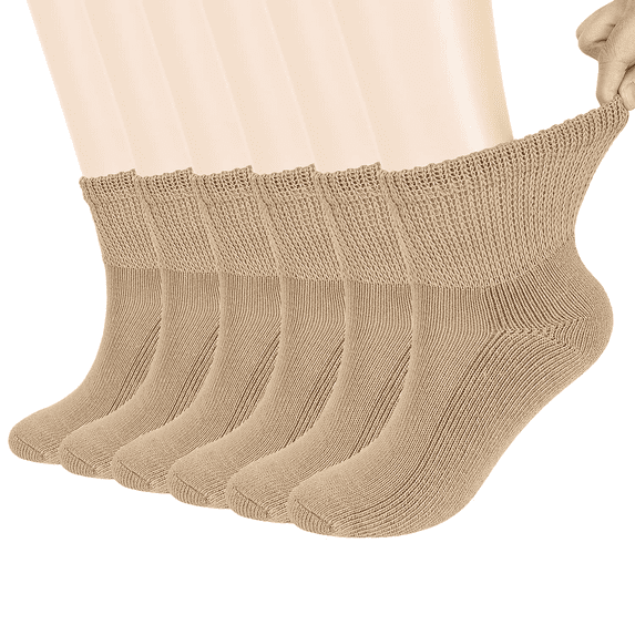 MD FootThera Diabetic Quarter Socks for Men Non Binding Top