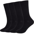 thumbnail image 1 of MD FootThera Men's Bamboo Dress Socks 4 Pack Crew Business Sock, 1 of 7