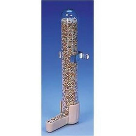 Penn-Plax Glass Tube Feeder - Seed and Water Bottle - Made for Birds - Detaches from Cage