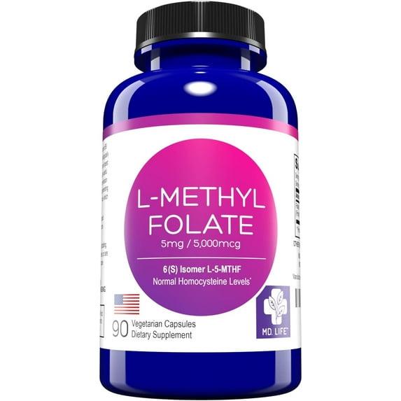 MD. Life 5-MTHF L-Methylfolate Active Folate 90 Capsules