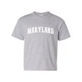 thumbnail image 1 of MD Map Baltimore Flag Terrapins Terps Home University of Unisex Youth Kids T-Shirt Tee Clothing, 1 of 5