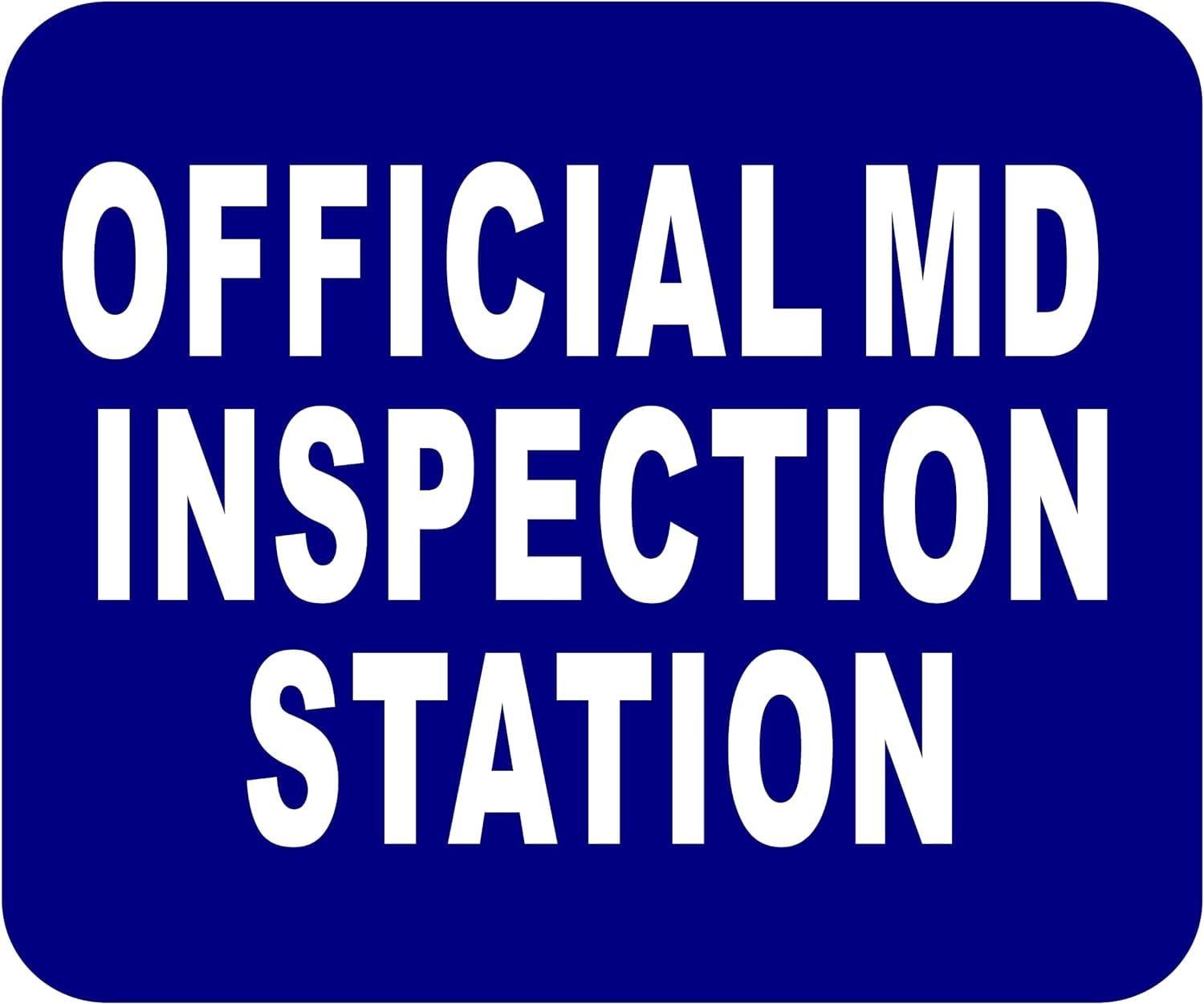 MD OFFICIAL INSPECTION STATION Aluminum Composite Sign, 8.5"x10