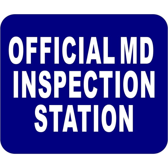 MD OFFICIAL INSPECTION STATION Aluminum Composite Sign, 8.5"x10"