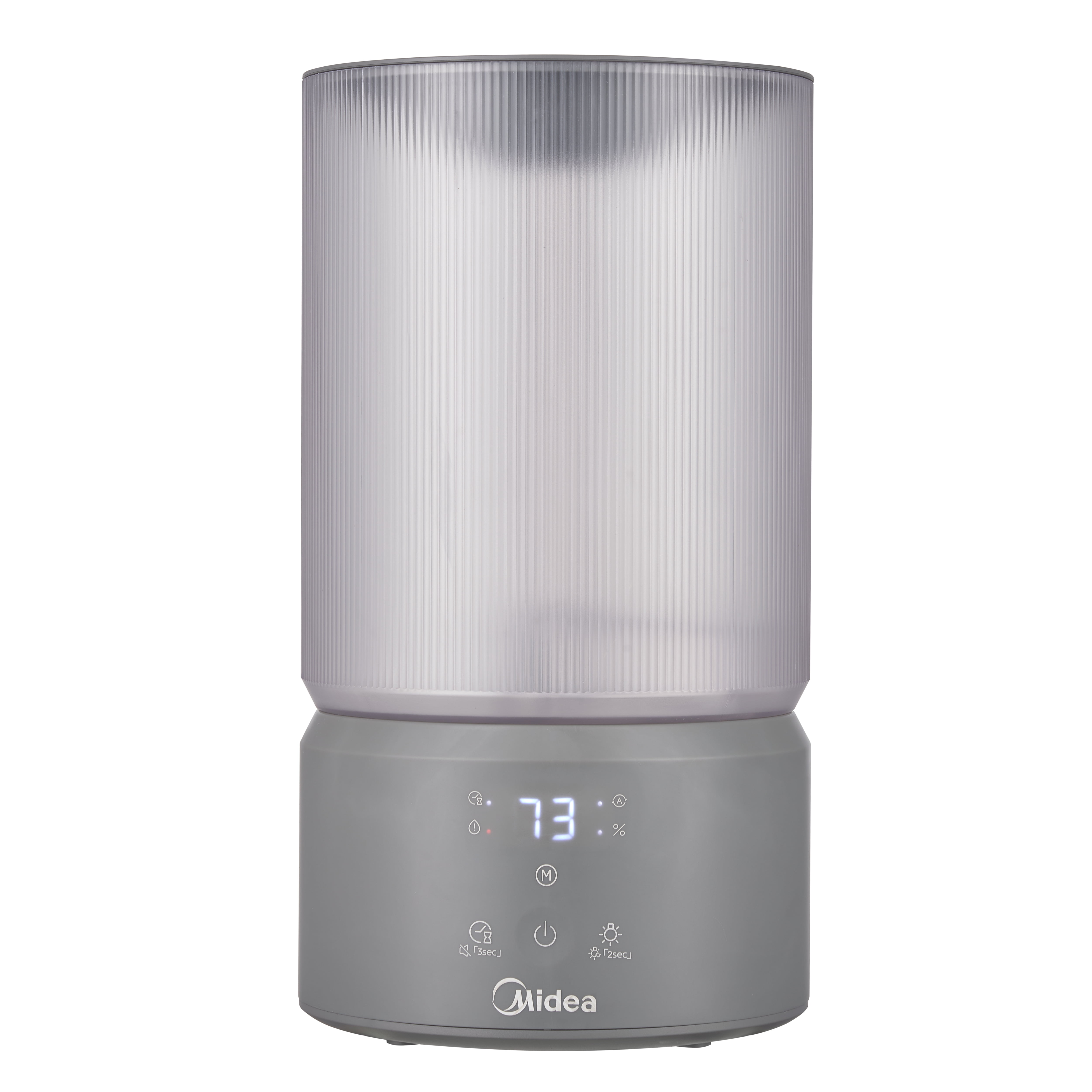 Midea 1 Gallon Gray Ultra-Sonic Cool Mist Humidifier with Aroma Tray and 360° Mist Nozzle, MSU16UC1DG