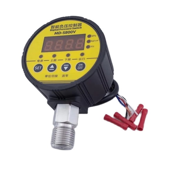 MD-S910 Intellint Pressure Controller, Electronic Digital Pressure Gau Air Compressor Switch, Water Pressure Vacuum Gau ,Easy to Use - 0-0.25MPA 24V_1