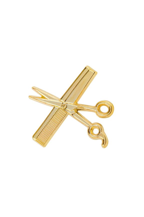MD® Shear & Comb Lapel Pin Gold