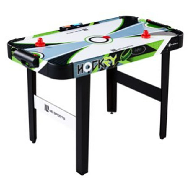 MD Sports 48" Air Powered Hockey Game Table, LED Electronic Scorer, Black/Green