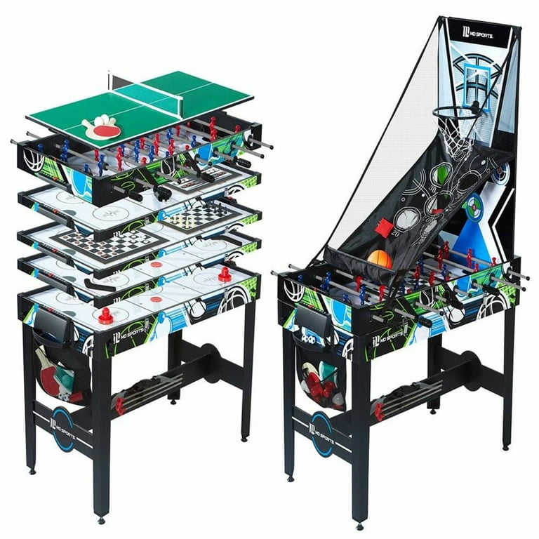 MD Sports, 48 Inch 12 in 1 Combo Game Table, Multi Game Room Table