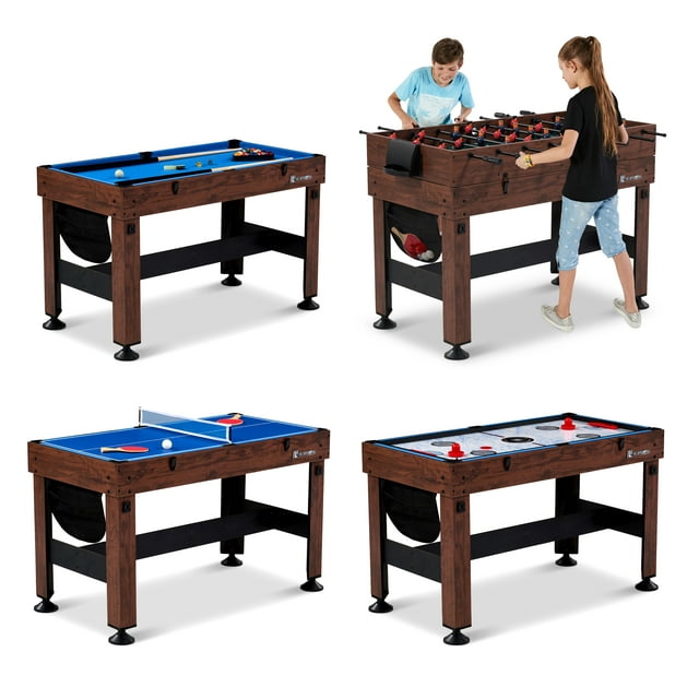 MD Sports 54" 4 in 1 Combo Game Table, Foosball, Hockey, Table Tennis, Billiards