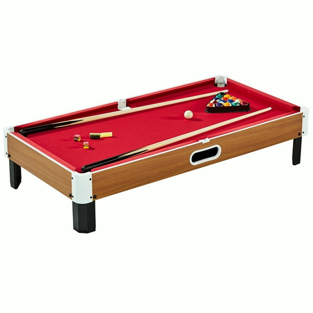 MD Sports Largest 48" Tabletop Billiard Pool Table, Compact Size, Burgundy