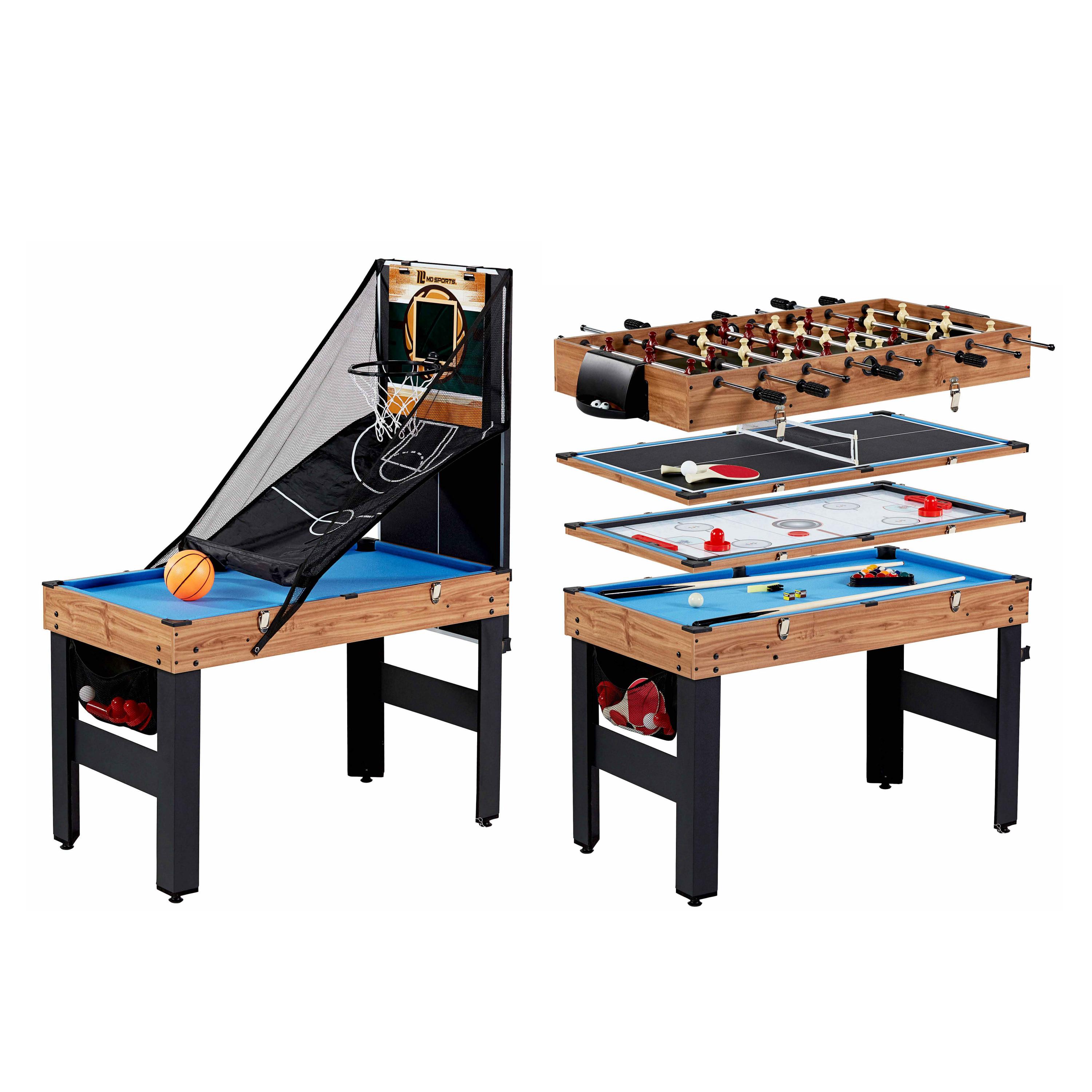MD Sports Pool, Hockey, Foosball, Table Tennis, Basketball Combo Game Table - image 1 of 10