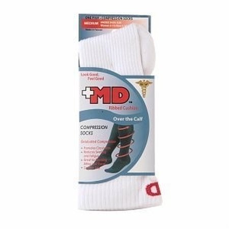 MD USA Ribbed Cotton Compression Socks with Cushion Soles (Pack of 6)
