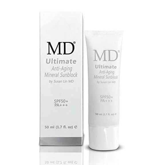 MD Ultimate Anti-Aging Mineral Sunblock SPF 50 - 1.7 Fl. Oz 50 ML
