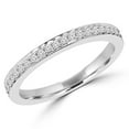 thumbnail image 1 of MD160098-3 0.2 CTW Round Cut Diamond Wedding Anniversary Band Ring in 14K White Gold, Size 3, 1 of 1