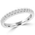 thumbnail image 1 of MD160207-3 0.25 CTW Round Cut Diamond Wedding Anniversary Band Ring in 14K White Gold, Size 3, 1 of 1