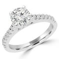 thumbnail image 1 of MD160214-3 0.8 CTW Multi-Stone Round Diamond Engagement Ring in 14K White Gold - Size 3, 1 of 1